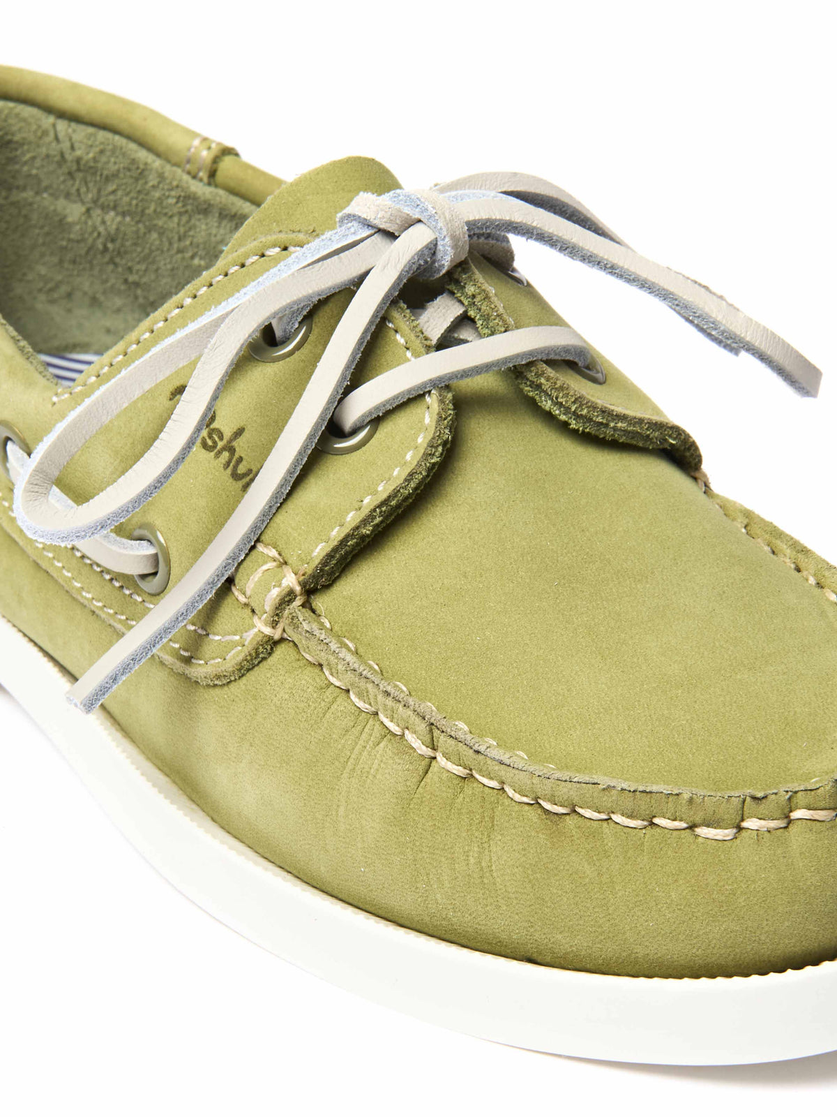 SALCOMBE 3 LICHEN GREEN NUBUCK