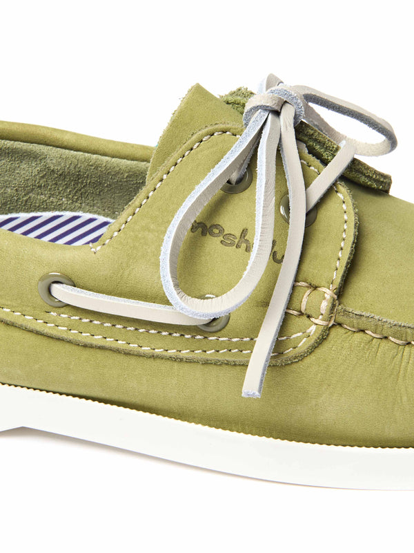 SALCOMBE 3 LICHEN GREEN NUBUCK