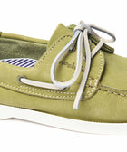 SALCOMBE 3 LICHEN GREEN NUBUCK