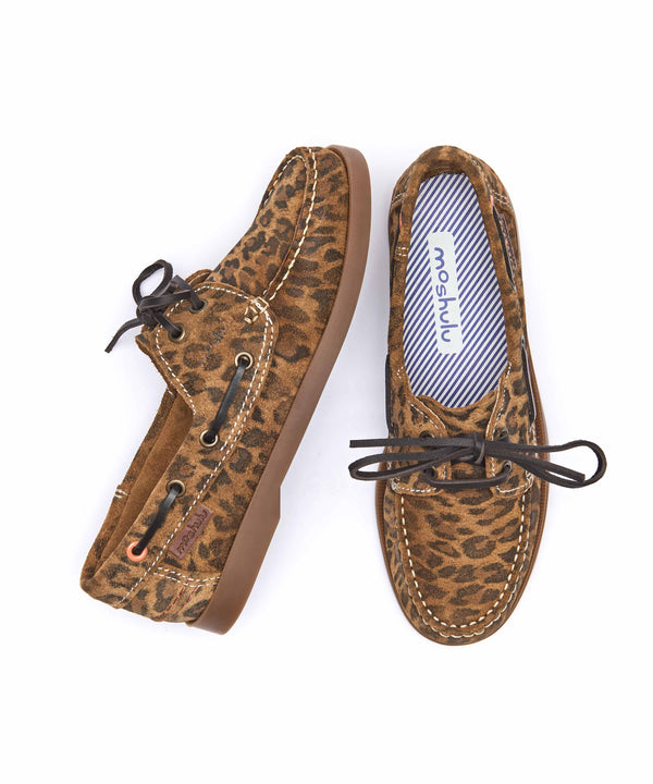 SALCOMBE 3 LEOPARD PRINT SUEDE