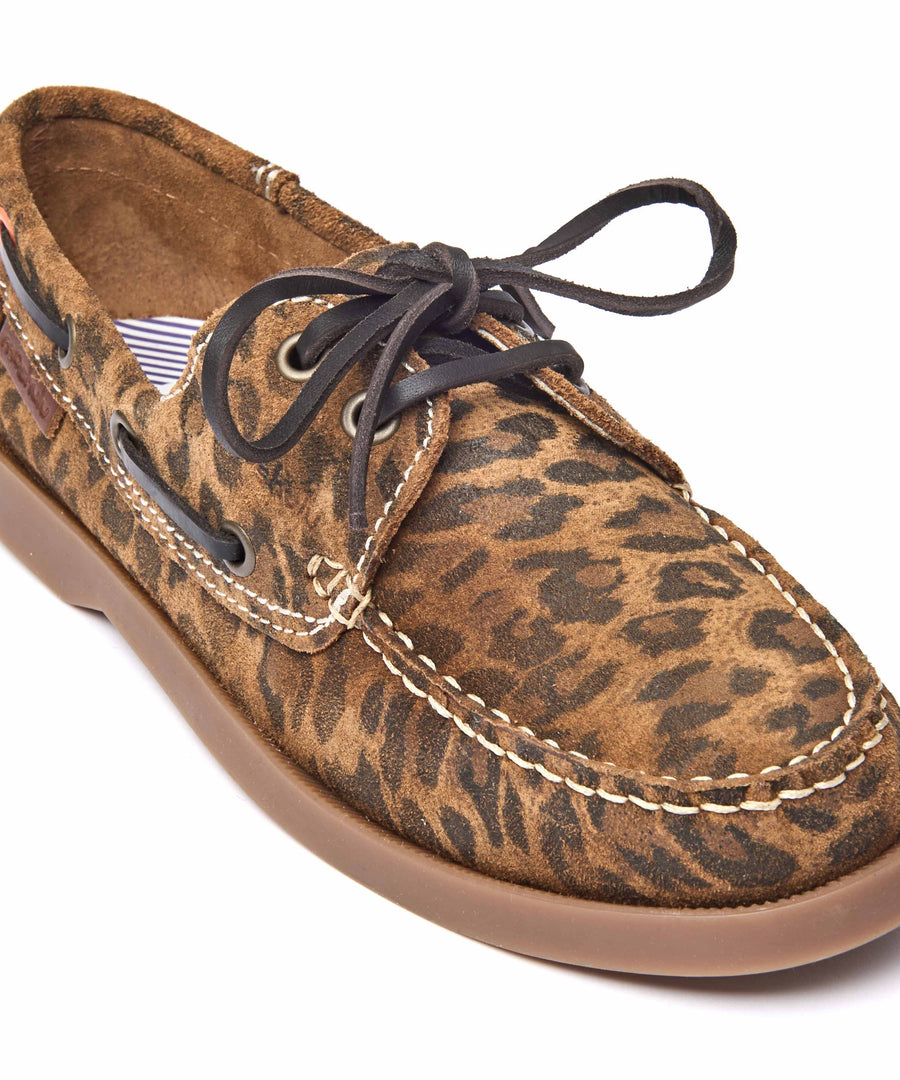 SALCOMBE 3 LEOPARD PRINT SUEDE