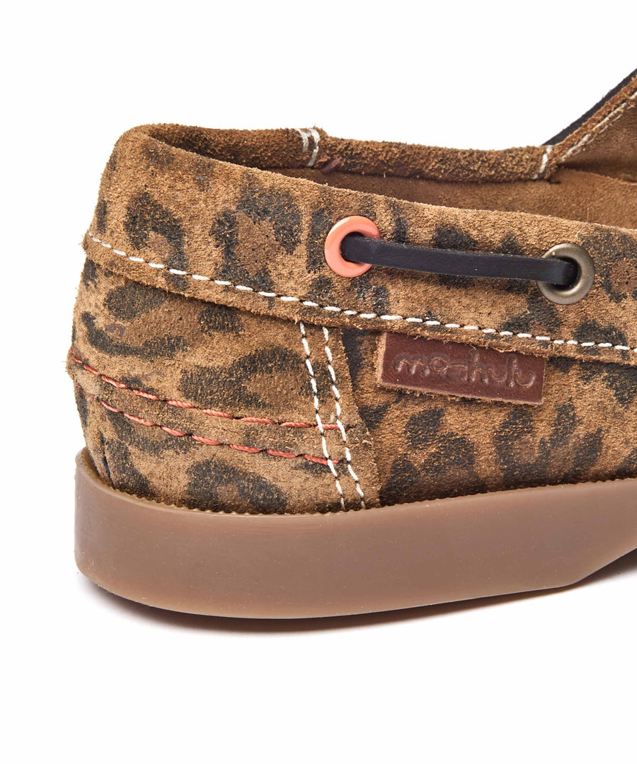 SALCOMBE 3 LEOPARD PRINT SUEDE