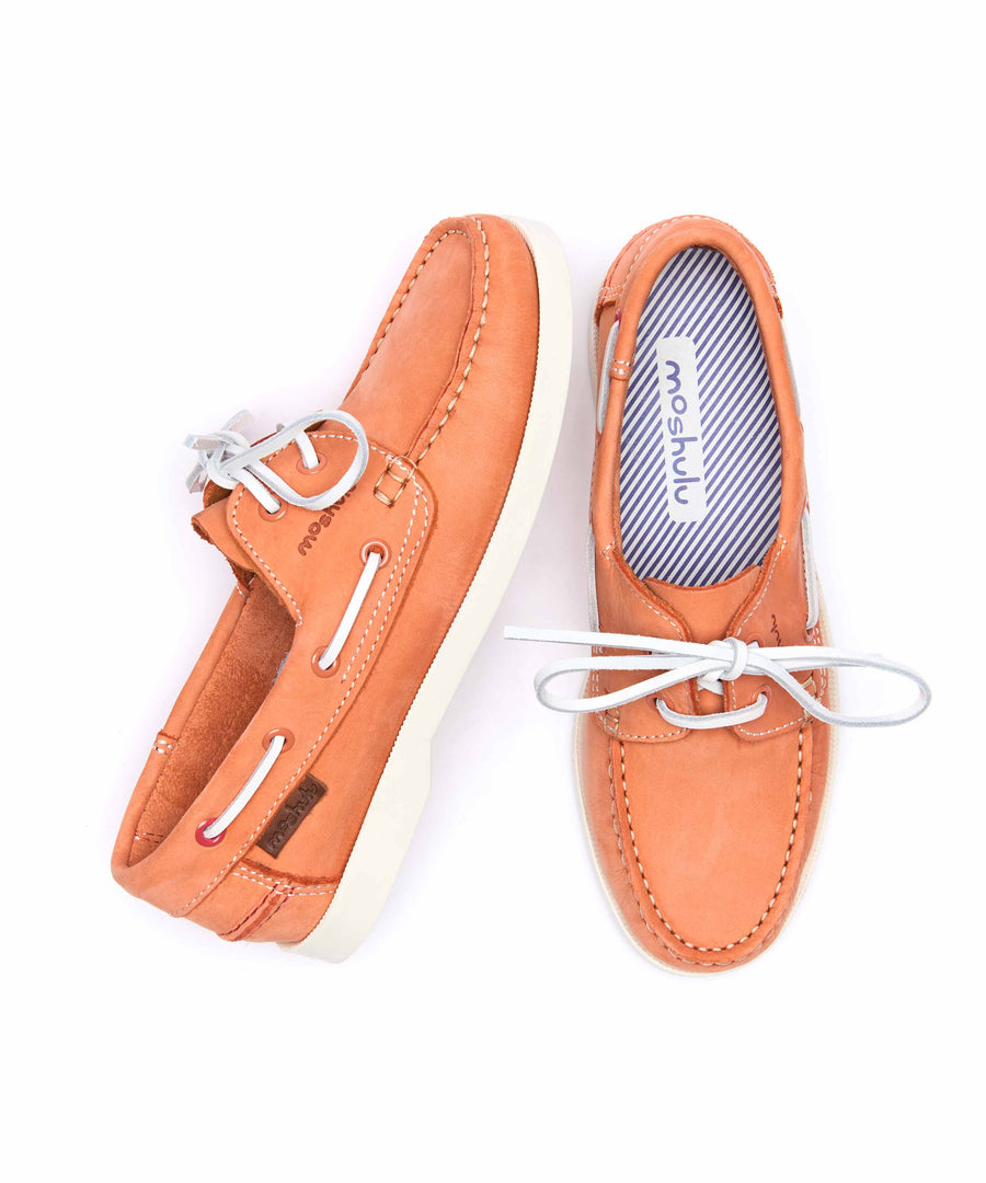 SALCOMBE 3 PAPAYA NUBUCK