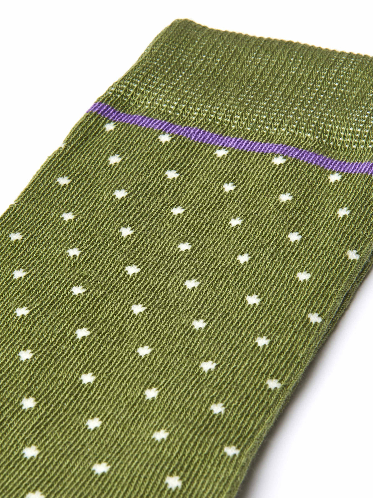 Green ladies' mini-spot socks - ECLAIR LICHEN GREEN