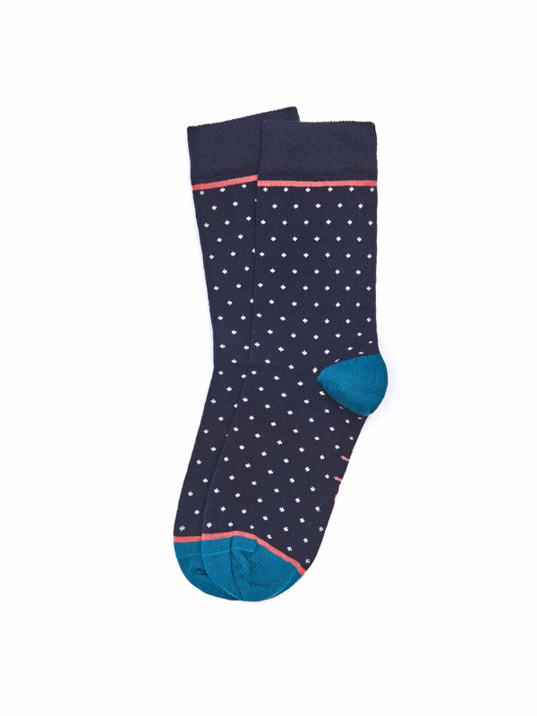Blue ladies' mini-spot socks - ECLAIR NAVY