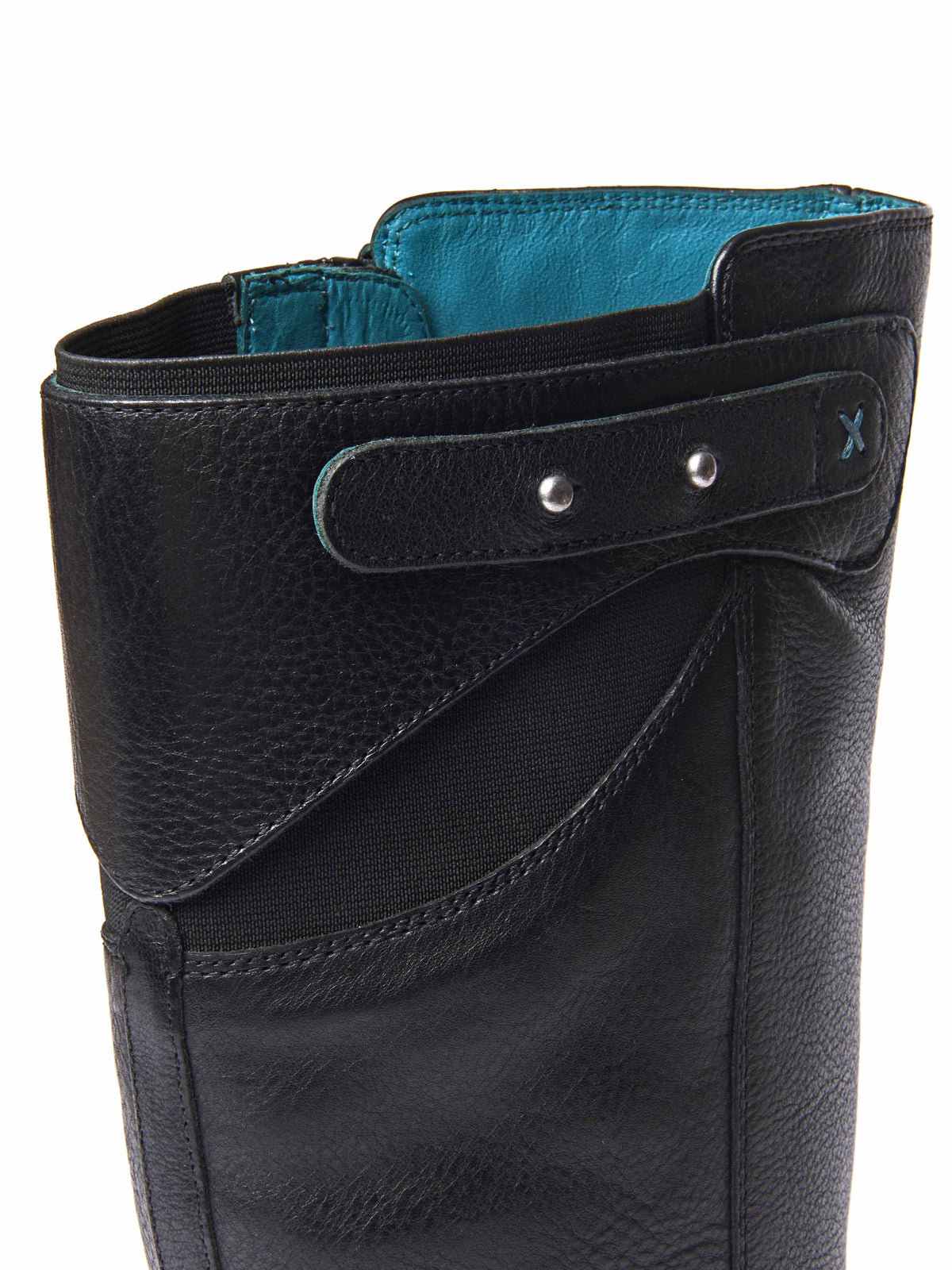 Black classic leather long boots - MISTLETOE BLACK