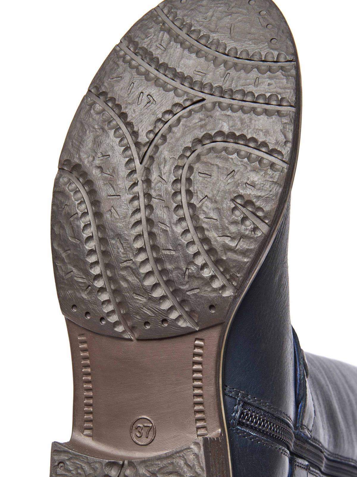 Blue classic leather long boots - MISTLETOE INDIGO