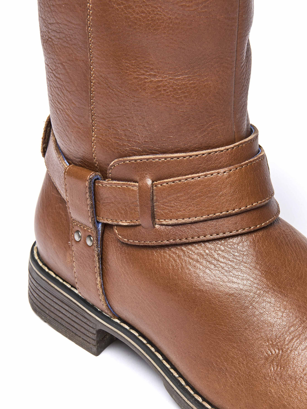 Brown classic leather long boots - MISTLETOE PECAN