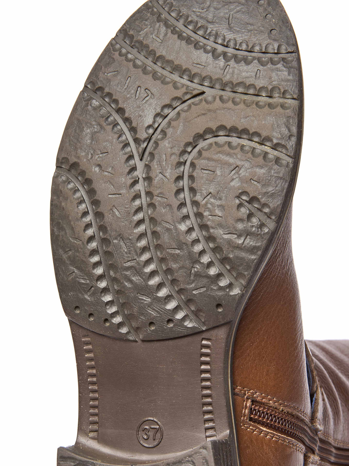 Brown classic leather long boots - MISTLETOE PECAN