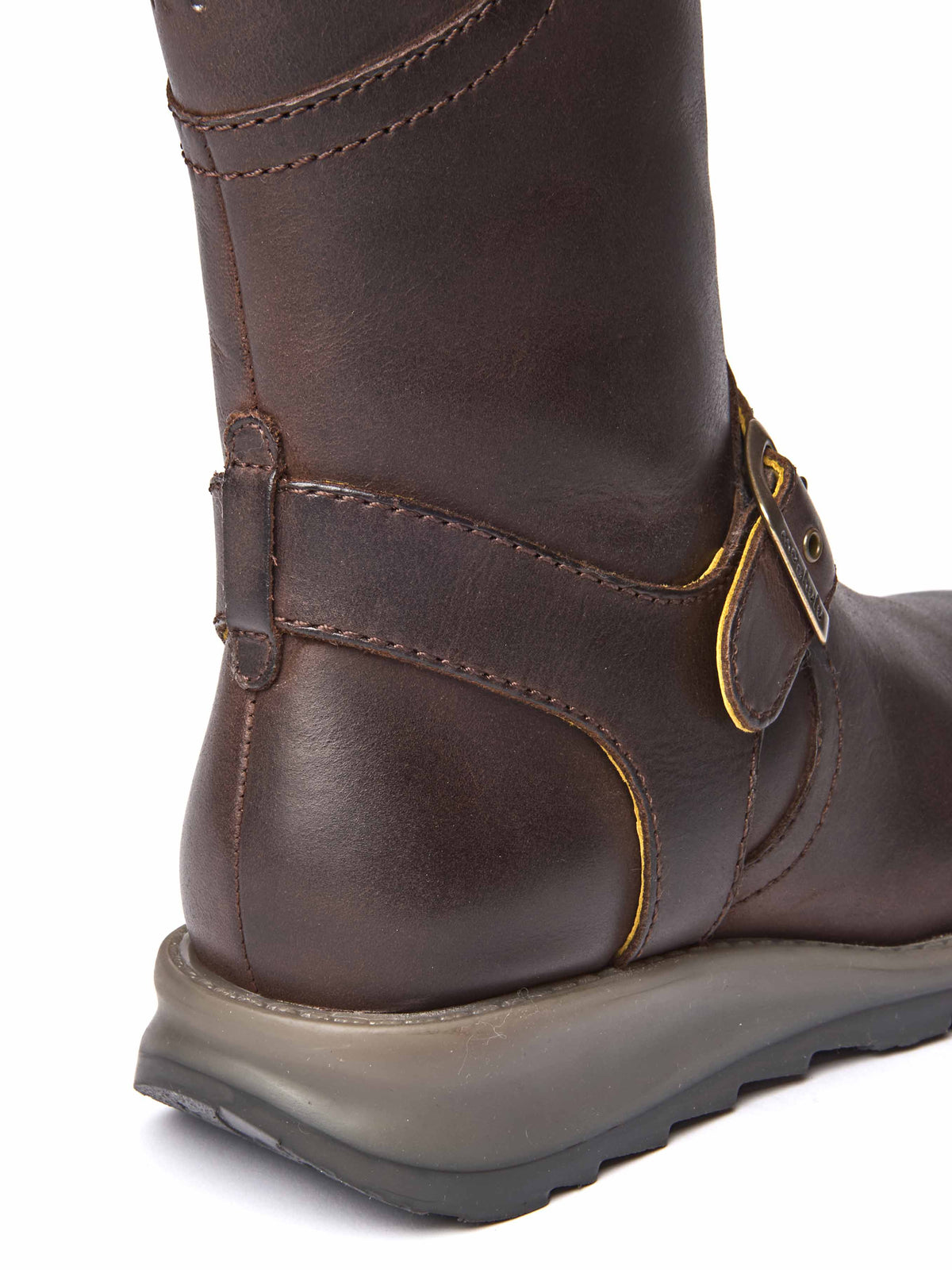 Brown wedge mid-length leather boots - NIGHTJAR CHOCOLATE