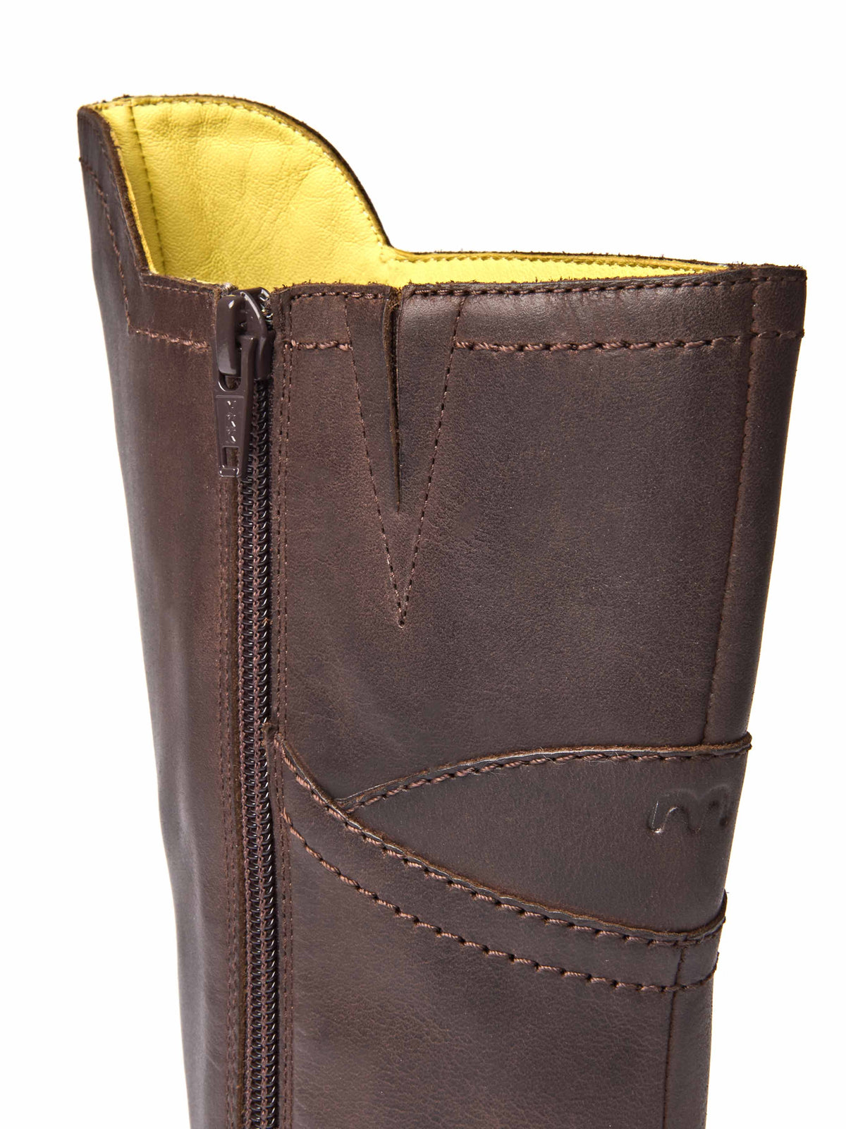 Brown wedge mid-length leather boots - NIGHTJAR CHOCOLATE