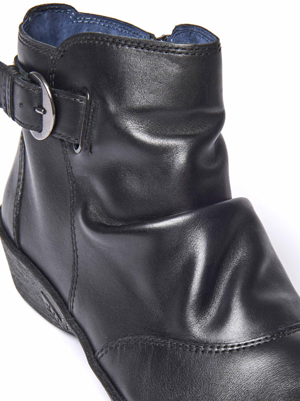 Black slouchy ankle boots - BOURBON 2 BLACK