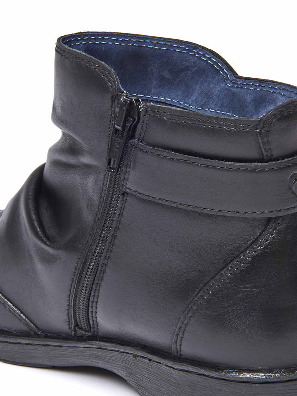 Black slouchy ankle boots - BOURBON 2 BLACK