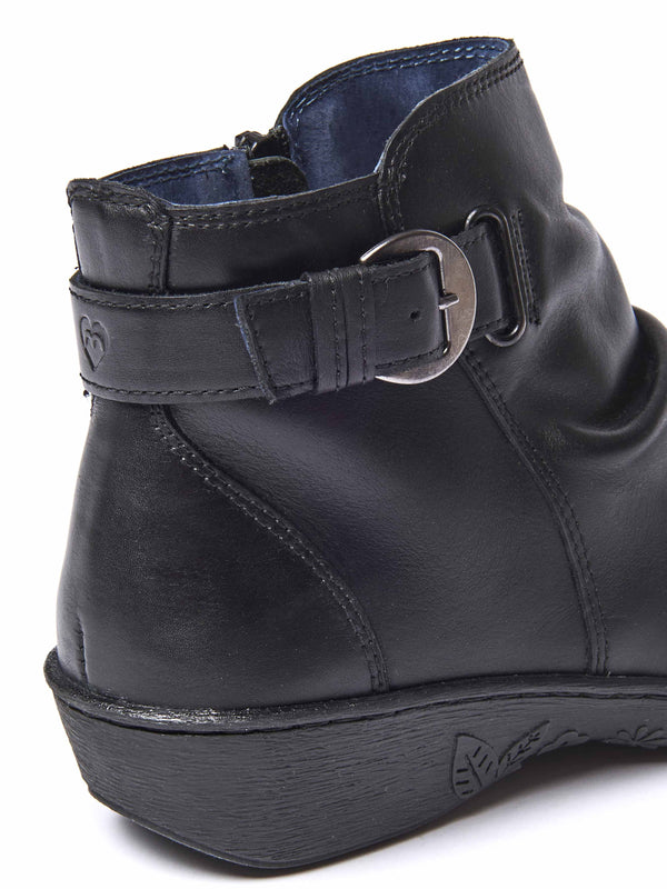 Black slouchy ankle boots - BOURBON 2 BLACK
