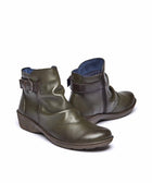 BOURBON 2 OLIVE GREEN/BROWN LEATHER