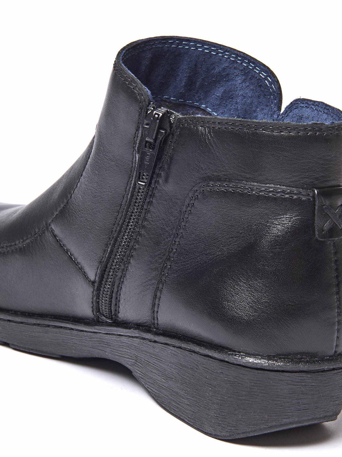 Black leather lightweight ankle boots - FRUIT DROP 2 BLACK