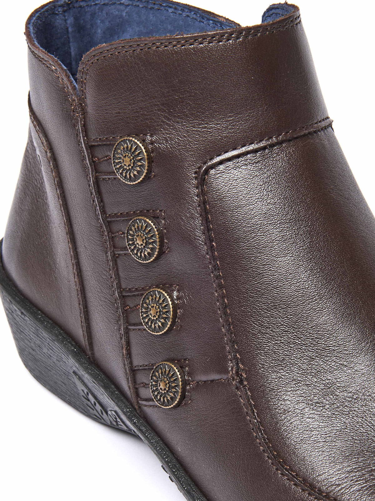 Brown leather lightweight ankle boots - FRUIT DROP 2 BROWN