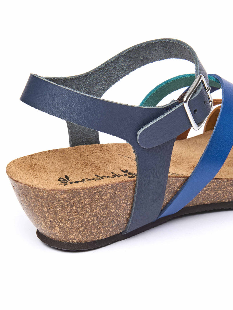 Multi wedged cork footbed sandals - ZILLA RAINBOW MULTI