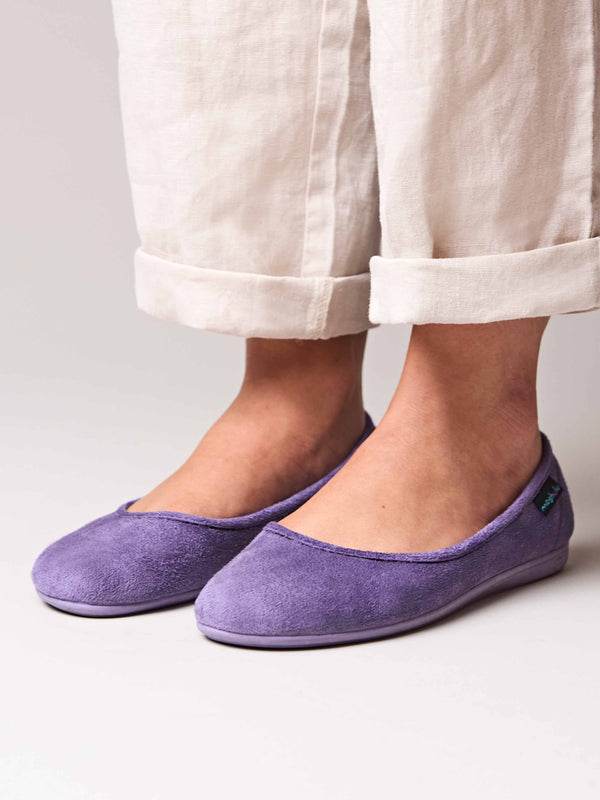 Purple textile ballerina slippers - BANOFFEE 2 VIOLET