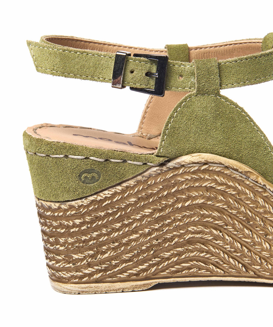PEACH MELBA 2 LICHEN GREEN SUEDE