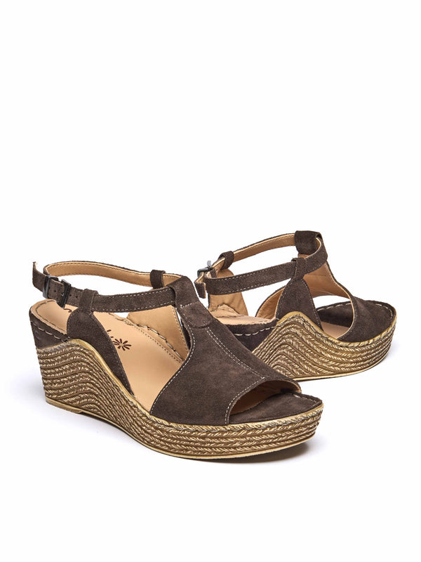 PEACH MELBA 2 BROWN SUEDE