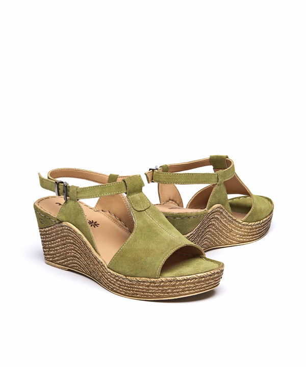 PEACH MELBA 2 LICHEN GREEN SUEDE