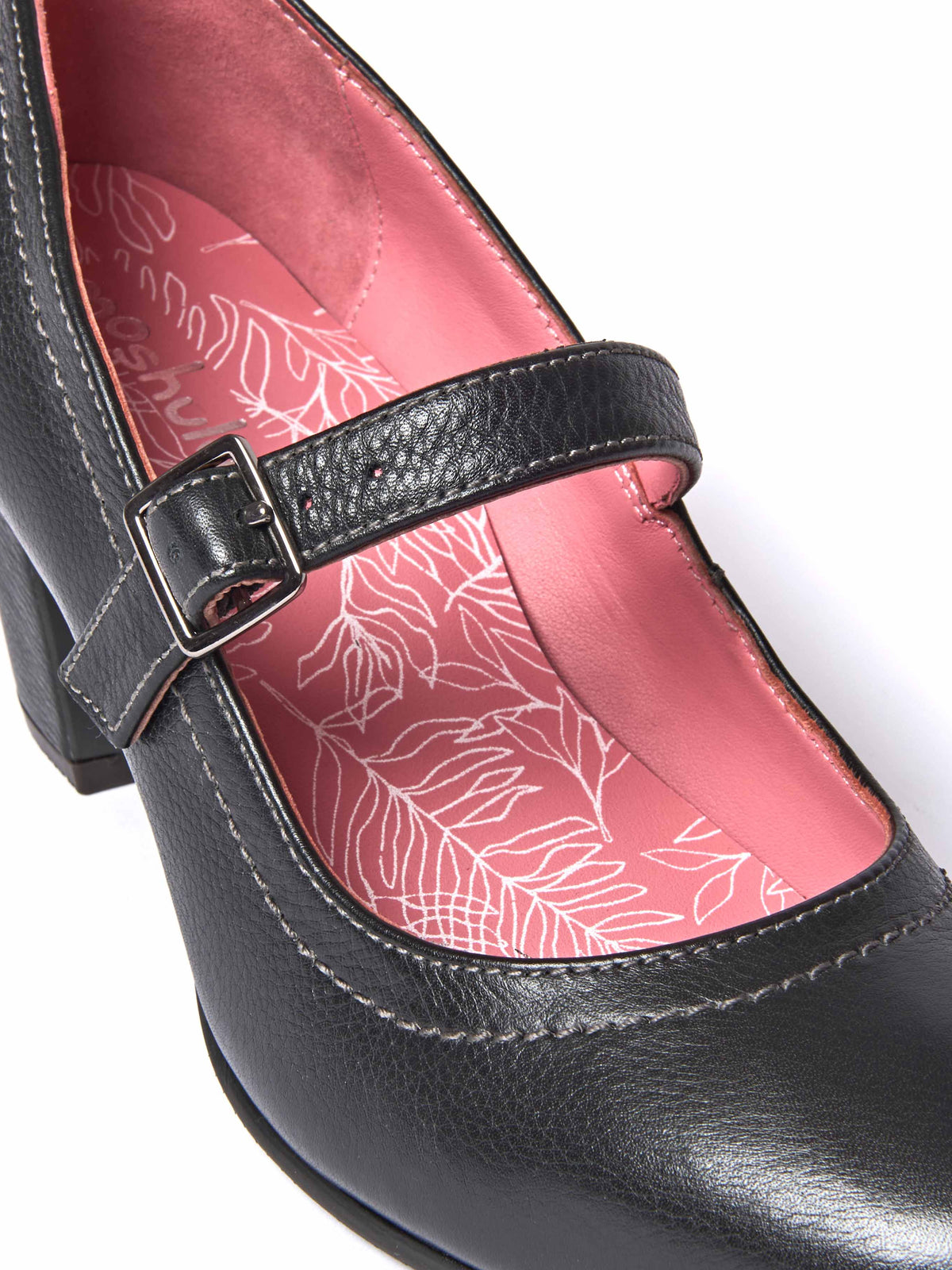 Black Mary Jane leather bar shoes - BIAMBI BLACK