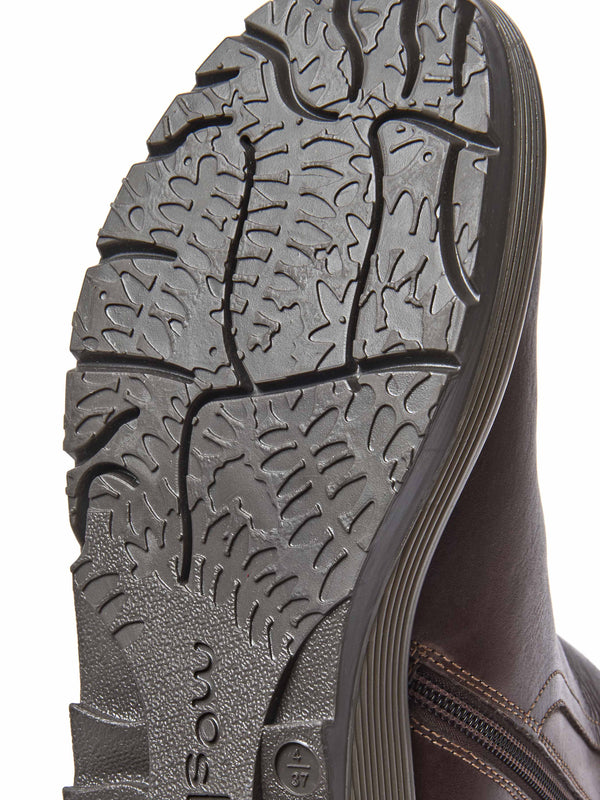 Brown leather ankle boots - KOS CHOCOLATE