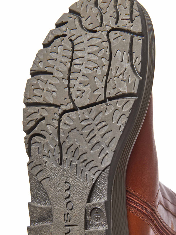 Orange / Red / Brown leather ankle boots - KOS TERRACOTTA