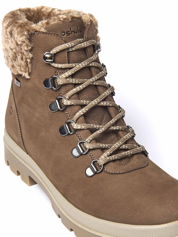 Brown water resistant ankle boots - BEDEW DRIFTWOOD BROWN NUBUCK