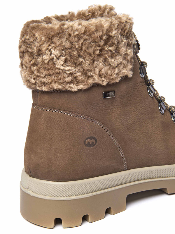 Brown water resistant ankle boots - BEDEW DRIFTWOOD BROWN NUBUCK