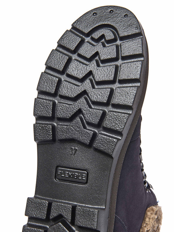 Blue water resistant ankle boots - BEDEW INDIGO SUEDE