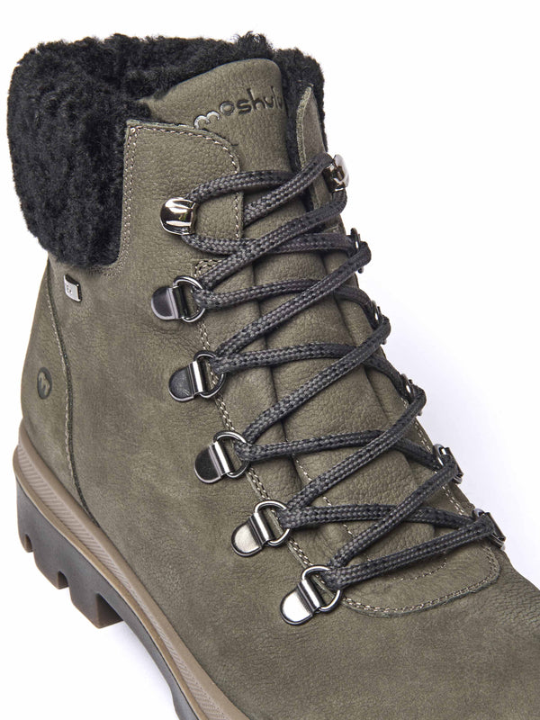 Green water resistant ankle boots - BEDEW OLIVE GREEN NUBUCK