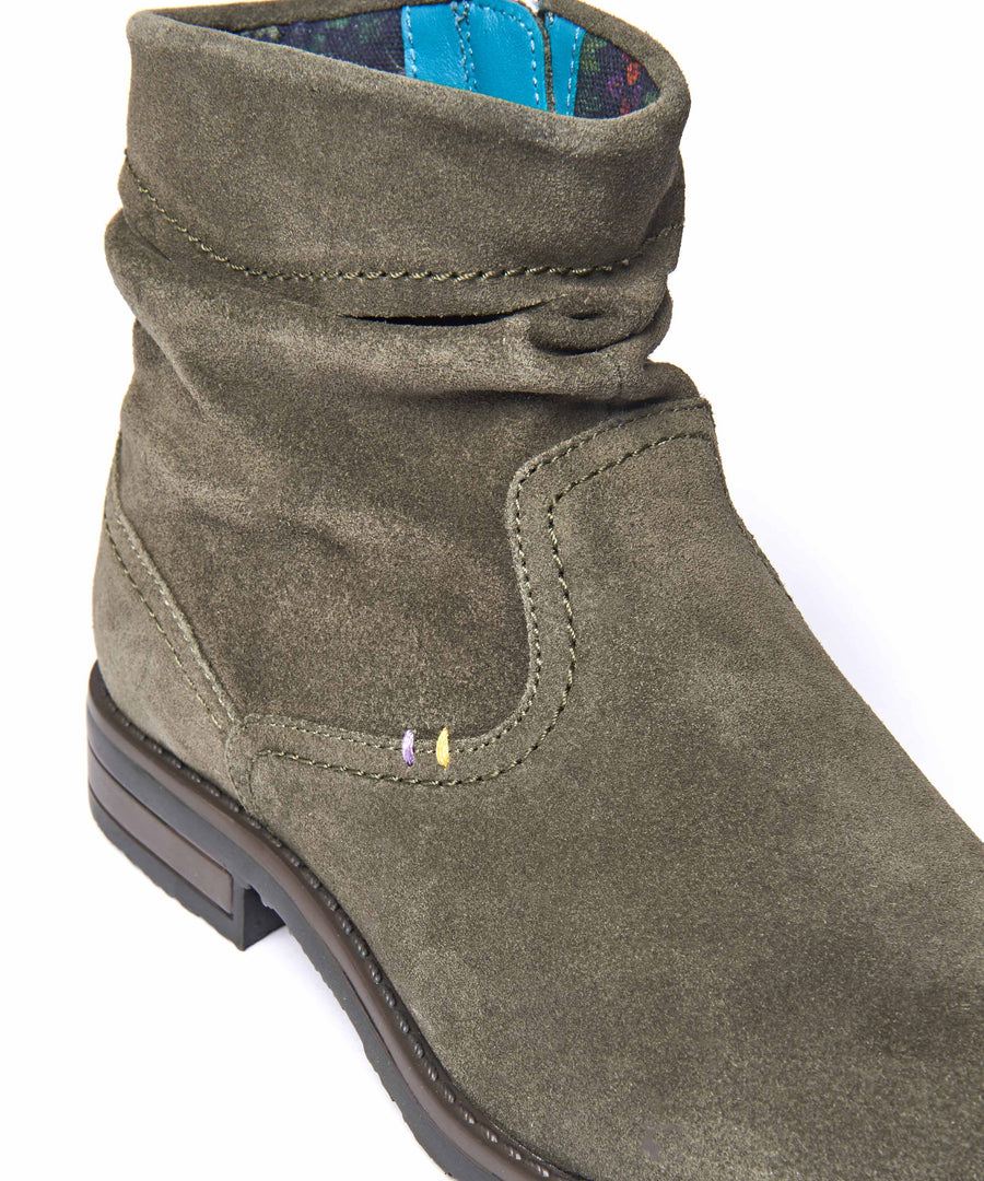 PIPISTRELLE 3 OLIVE GREEN SUEDE
