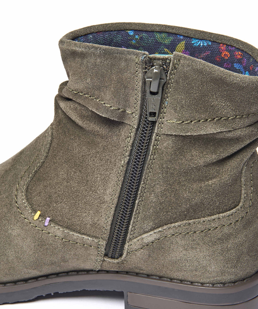 PIPISTRELLE 3 OLIVE GREEN SUEDE