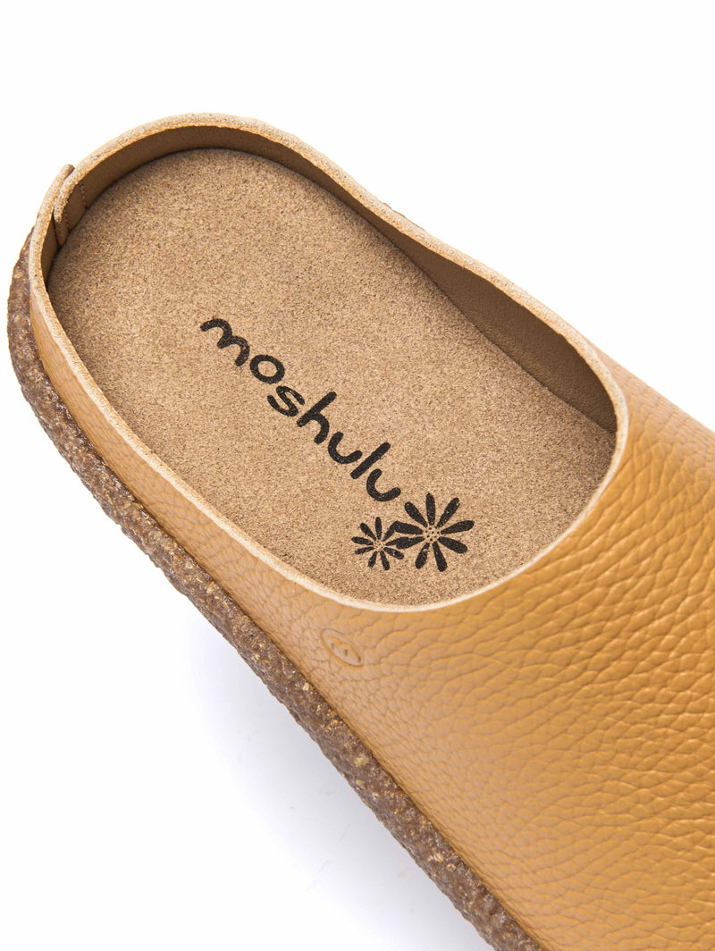 Yellow extra cushioned leather clogs - PEVENSEY GOLDEN YELLOW LEATHER