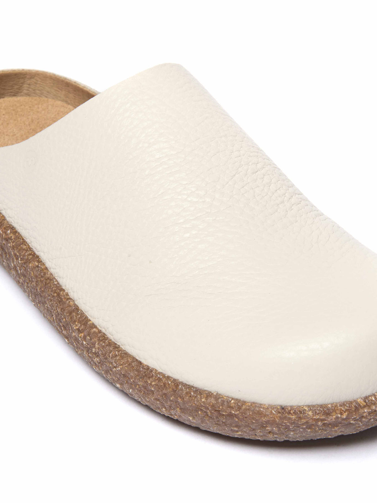 White extra cushioned leather clogs - PEVENSEY ICE LEATHER