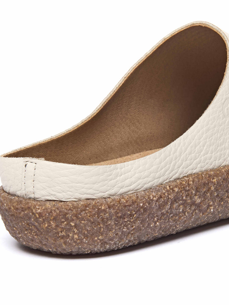 White extra cushioned leather clogs - PEVENSEY ICE LEATHER