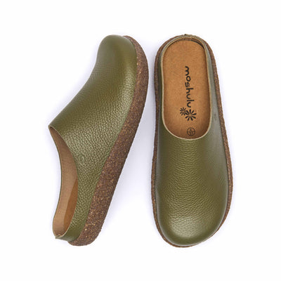 PEVENSEY OLIVE GREEN LEATHER