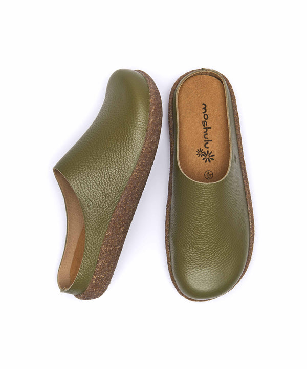 PEVENSEY OLIVE GREEN LEATHER