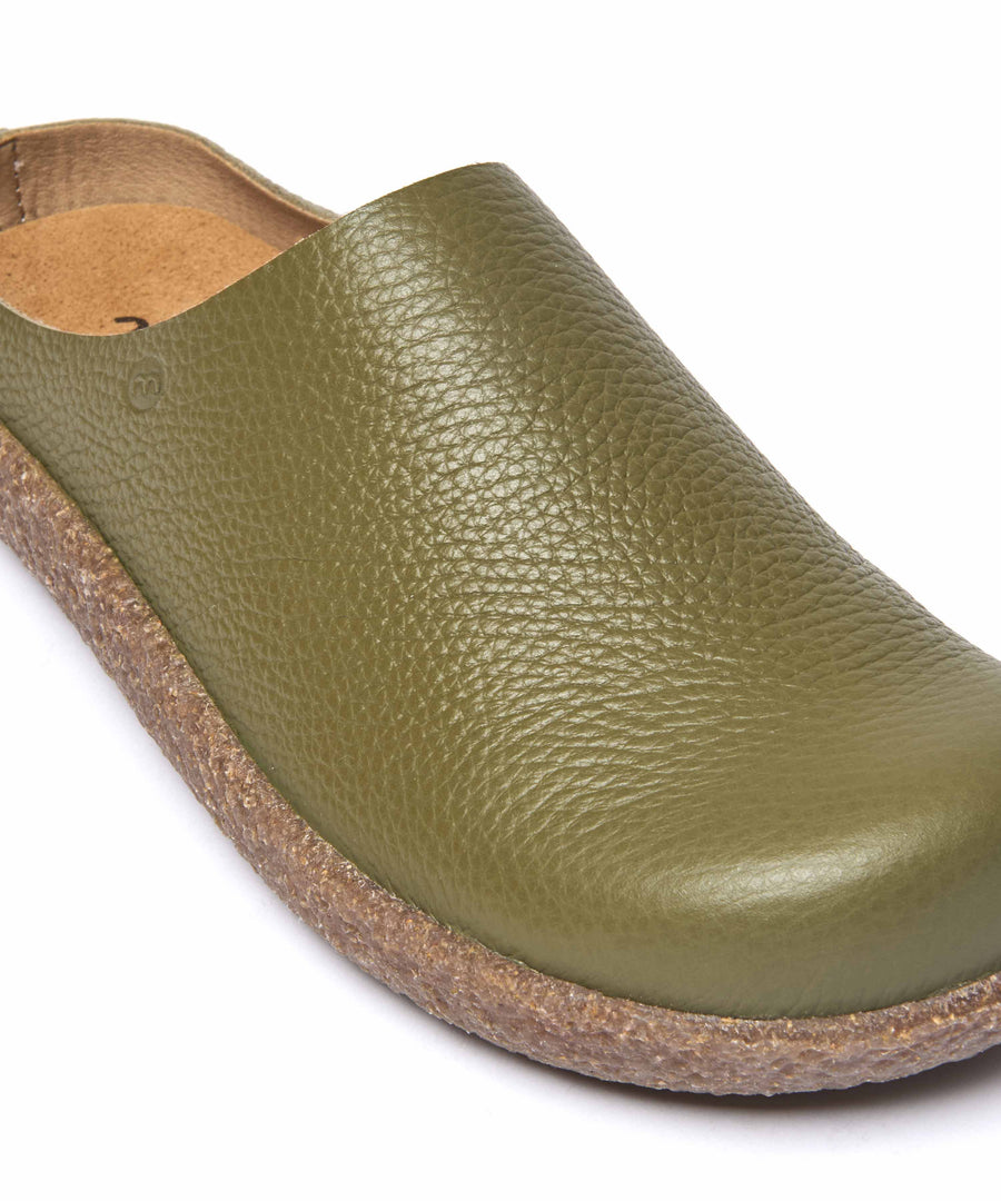 PEVENSEY OLIVE GREEN LEATHER