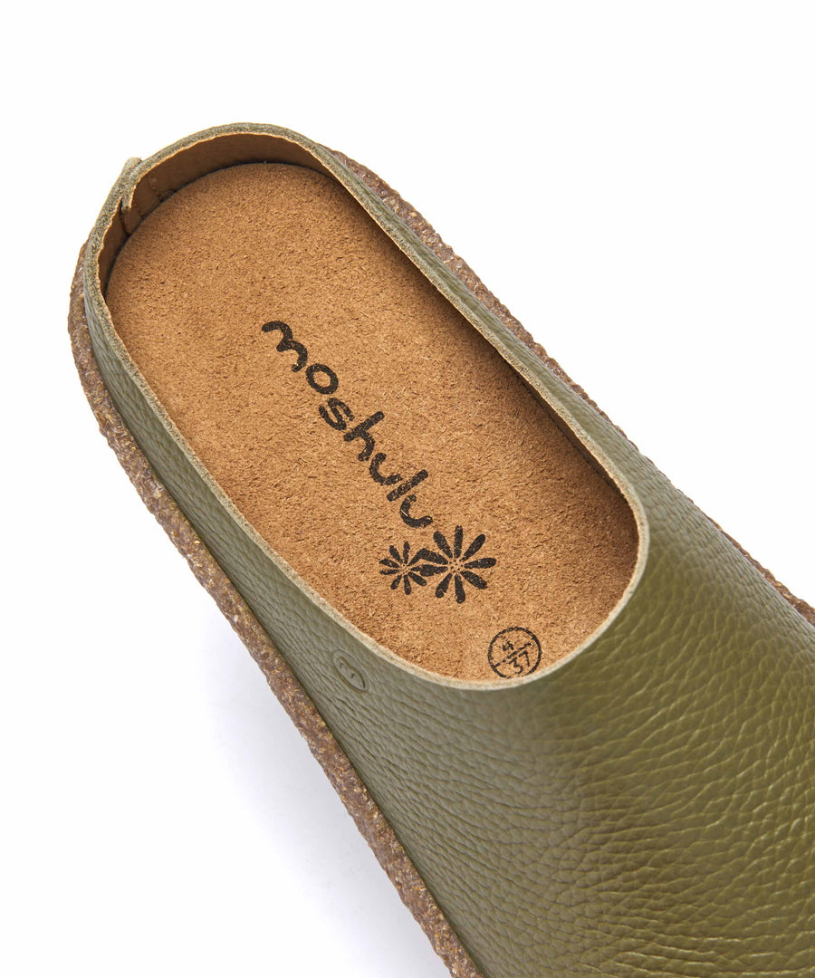 PEVENSEY OLIVE GREEN LEATHER