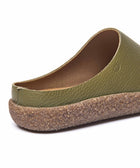 PEVENSEY OLIVE GREEN LEATHER