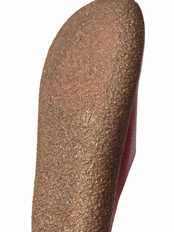 Red extra cushioned leather clogs - PEVENSEY RED LEATHER