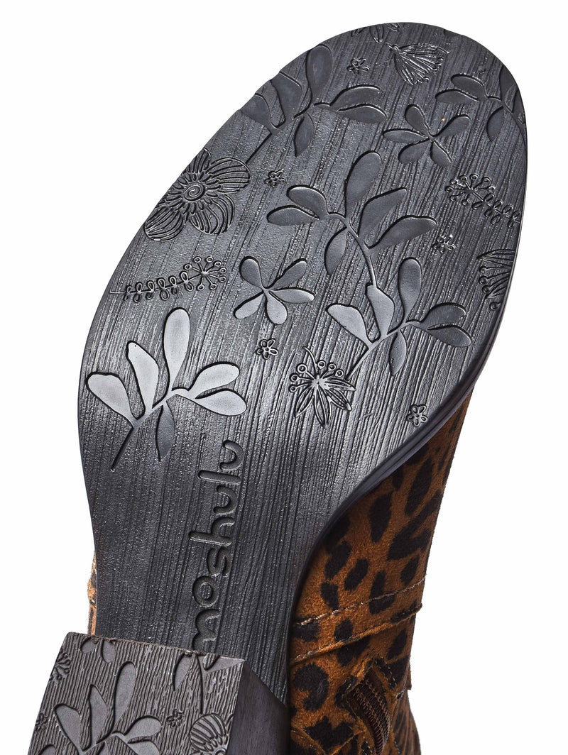 Animal print western inspired heeled ankle boots - MORISOT LEOPARD PRINT