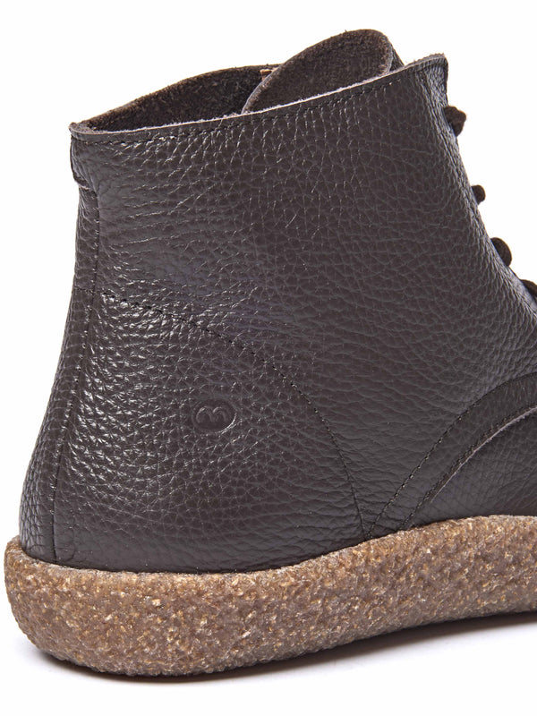 Brown cushioned lace-up leather chukka boots - PINEDA BROWN LEATHER
