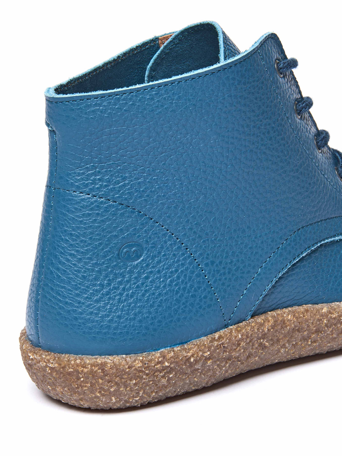 Blue / Green cushioned lace-up leather chukka boots - PINEDA LAGOON LEATHER