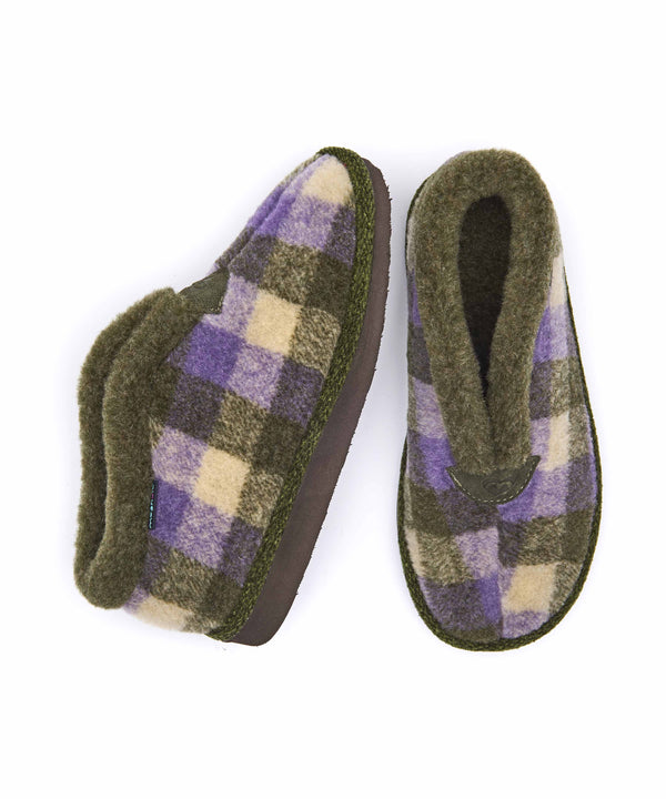 NANIS OLIVE GREEN PLAID