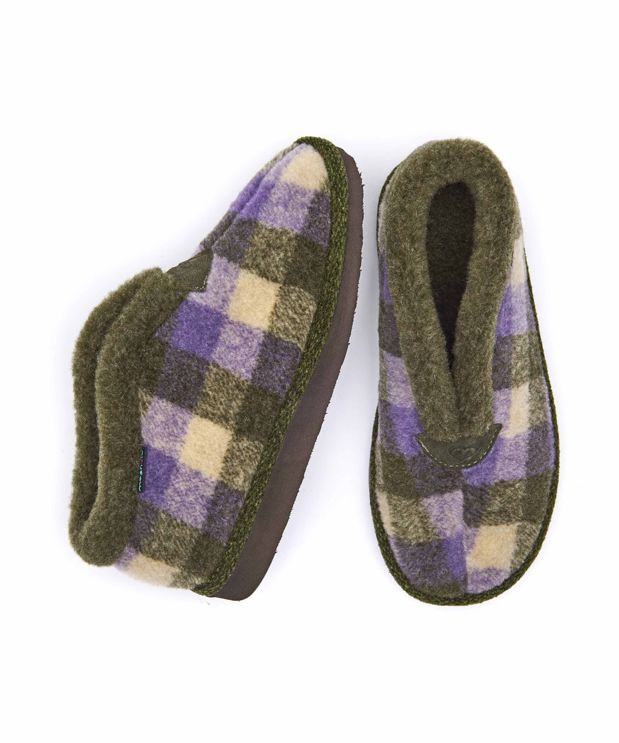 NANIS OLIVE GREEN PLAID