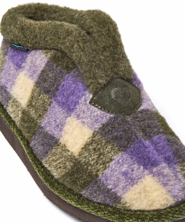 NANIS OLIVE GREEN PLAID